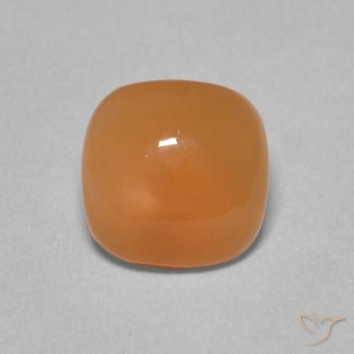 2.00ct 天然 ライトオレンジ ムーンストーン, クッション, 半透明