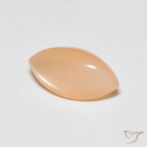 2.45カラットの天然Medium Light-Orangeムーンストーン、マーキーズ、半透明