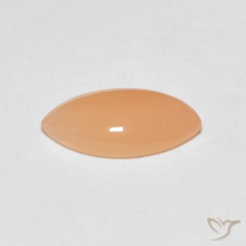 2.45カラットの天然Medium Light-Orangeムーンストーン、マーキーズ、半透明