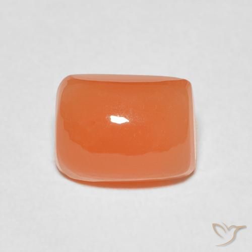 2.26ct 天然 ディープオレンジ ムーンストーン, クッション, 半透明