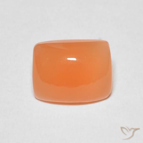 2.17ct 天然 赤みがかったオレンジ ムーンストーン, クッション, 半透明
