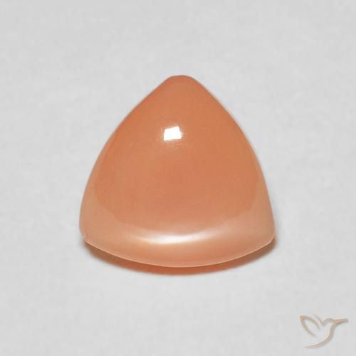 1.36ct 天然 ライトオレンジ ムーンストーン, トリリオン, 半透明