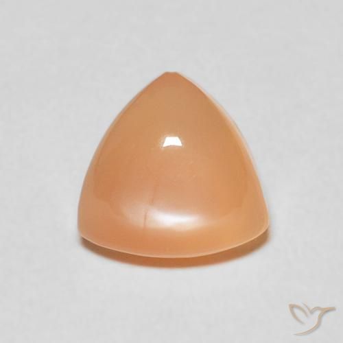 1.86ct 天然 ライトオレンジ ムーンストーン, トリリオン, 半透明