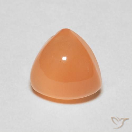 1.94ct 天然 カンタロープオレンジ ムーンストーン, トリリオン, 半透明