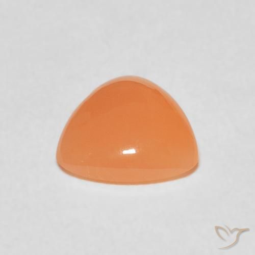 1.27カラットの天然Medium Light-Orangeムーンストーン、トリリオン、半透明