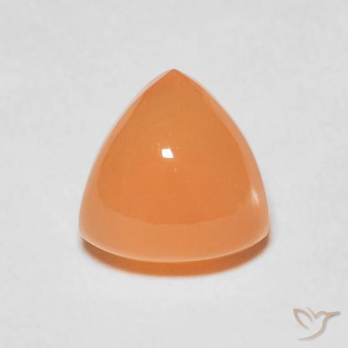 2.02ct 天然 ライトオレンジ ムーンストーン, トリリオン, 半透明