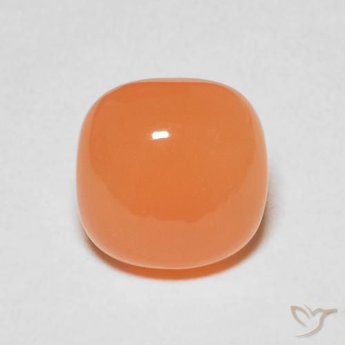 2.17ct 天然 ライトオレンジ ムーンストーン, クッション, 半透明