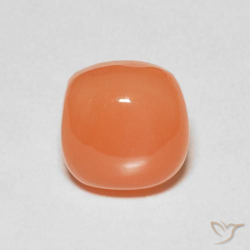 2.48ct 天然 ミディアムオレンジ ムーンストーン, クッション, 半透明