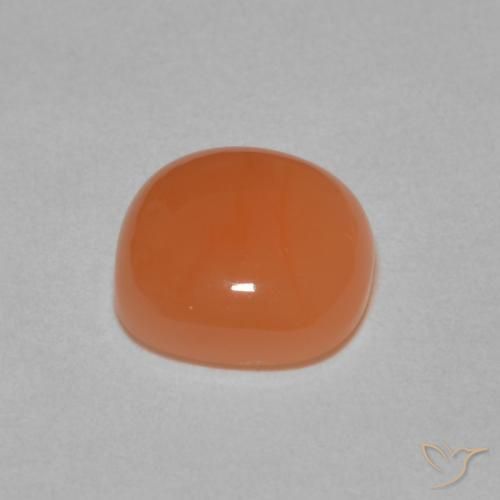2.10カラットの天然赤みがかったオレンジムーンストーン、クッション、半透明