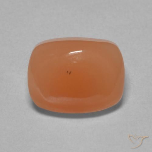 2.23ct 天然 薄い赤みがかったオレンジ ムーンストーン, クッション, 半透明