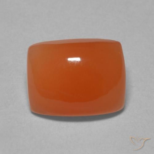 2.39ct 天然 赤みがかったオレンジ ムーンストーン, クッション, 半透明