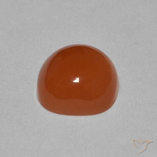 2.20カラットの天然赤みがかったオレンジムーンストーン、クッション、半透明