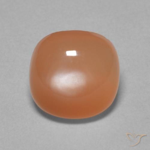 2.05ct 天然 薄い赤みがかったオレンジ ムーンストーン, クッション, 半透明