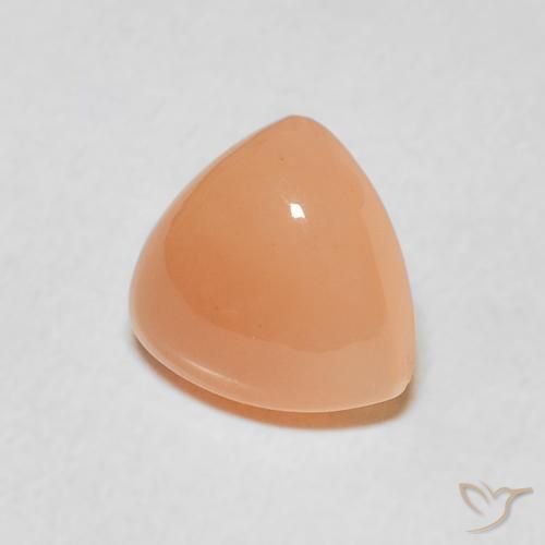 1.53カラットの天然Medium Light-Orangeムーンストーン、トリリオン、半透明