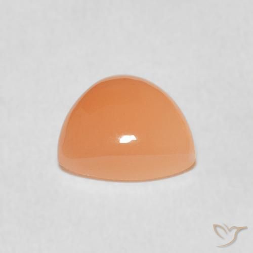 1.53カラットの天然Medium Light-Orangeムーンストーン、トリリオン、半透明