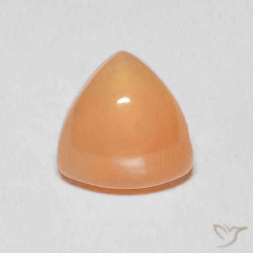 1.67ct 天然 ミディアムオレンジ ムーンストーン, トリリオン, 半透明