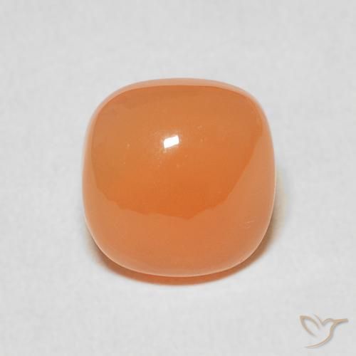 2.06ct 天然 ピーチオレンジ ムーンストーン, クッション, 半透明