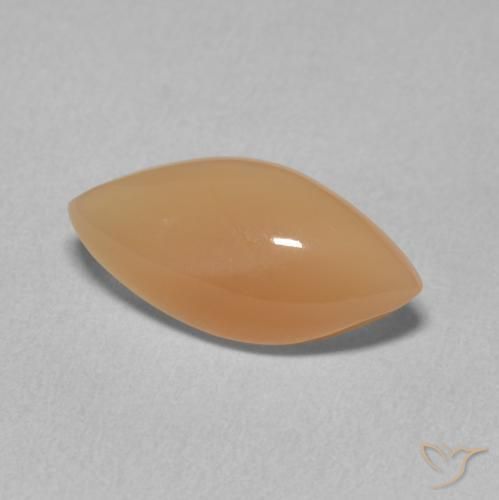 2.59カラットの天然Medium Light-Orangeムーンストーン、マーキーズ、半透明