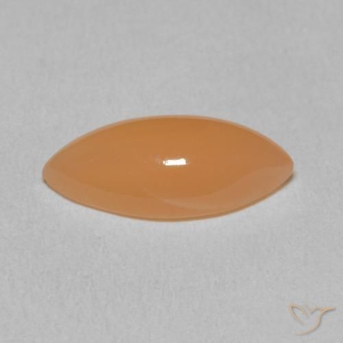2.59カラットの天然Medium Light-Orangeムーンストーン、マーキーズ、半透明