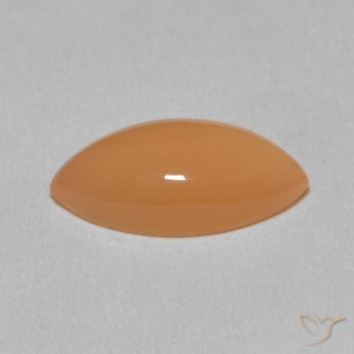 2.87カラットの天然Medium Light-Orangeムーンストーン、マーキーズ、半透明