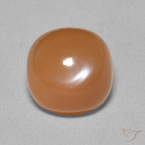 2.46ct 天然 ミディアムオレンジ ムーンストーン, クッション, 半透明