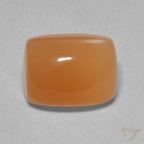 2.47ct 天然 ミディアムオレンジ ムーンストーン, クッション, 半透明