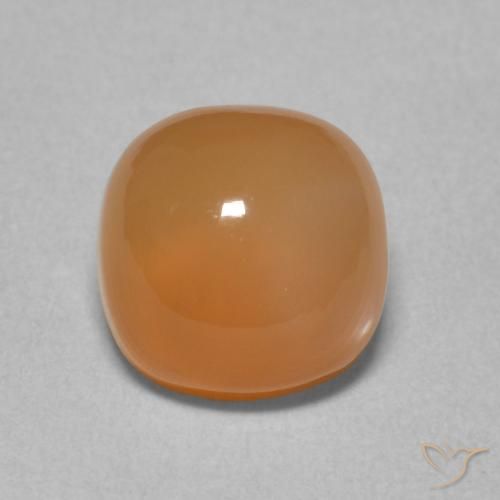 2.35ct 天然 赤みがかったオレンジ ムーンストーン, クッション, 半透明