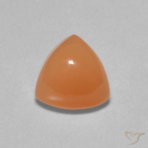 2.01ct 天然 薄い赤みがかったオレンジ ムーンストーン, トリリオン, 半透明