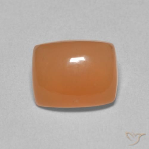 2.29カラットの天然薄い赤みがかったオレンジムーンストーン、クッション、半透明