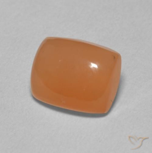 2.29カラットの天然薄い赤みがかったオレンジムーンストーン、クッション、半透明