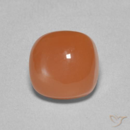 2.60ct 天然 赤みがかったオレンジ ムーンストーン, クッション, 半透明