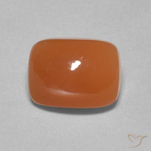 2.69ct 天然 赤みがかったオレンジ ムーンストーン, クッション, 半透明