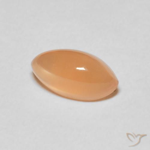 1.75カラットの天然Medium Light-Orangeムーンストーン、マーキーズ、半透明