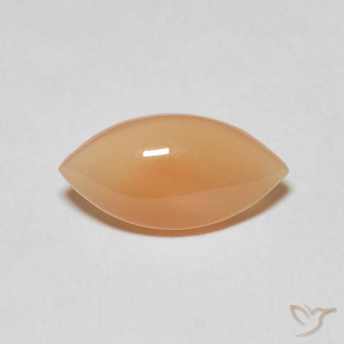 2.52ct 天然 カンタロープオレンジ ムーンストーン, マーキーズ, 半透明