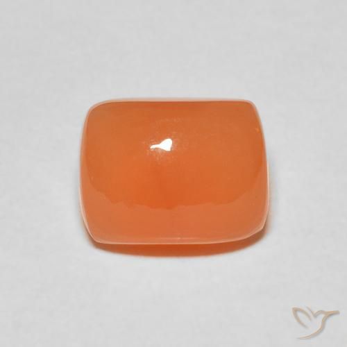 2.66ct 天然 ディープオレンジ ムーンストーン, クッション, 半透明
