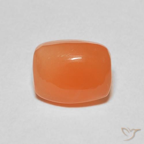 2.30ct 天然 ディープオレンジ ムーンストーン, クッション, 半透明