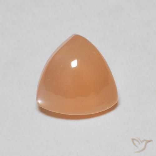 1.70ct 天然 カンタロープオレンジ ムーンストーン, トリリオン, 半透明
