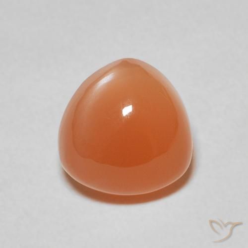 2.15ct 天然 ミディアムオレンジ ムーンストーン, トリリオン, 半透明