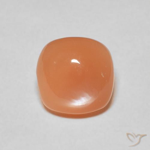 1.99ct 天然 薄い赤みがかったオレンジ ムーンストーン, クッション, 半透明