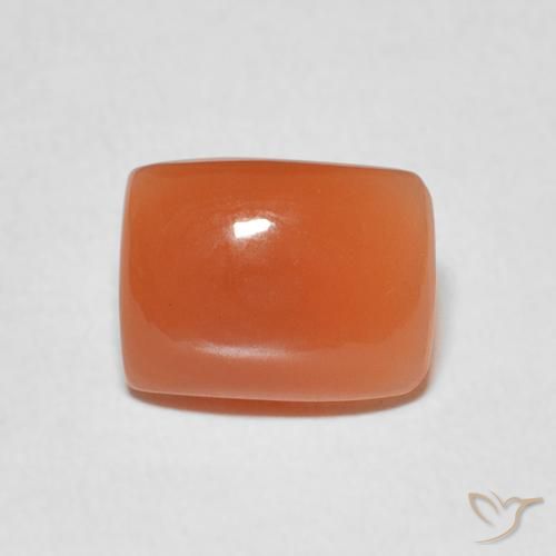 2.05ct 天然 濃いオレンジ ムーンストーン, クッション, 半透明