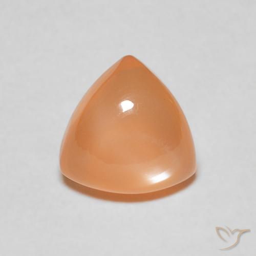 1.86カラットの天然Medium Light-Orangeムーンストーン、トリリオン、半透明