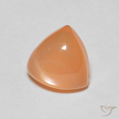 1.86カラットの天然Medium Light-Orangeムーンストーン、トリリオン、半透明