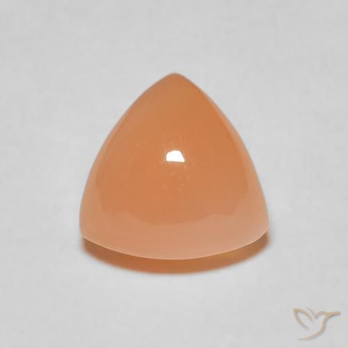 2.21カラットの天然Medium Light-Orangeムーンストーン、トリリオン、半透明