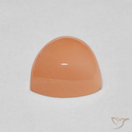 2.21カラットの天然Medium Light-Orangeムーンストーン、トリリオン、半透明