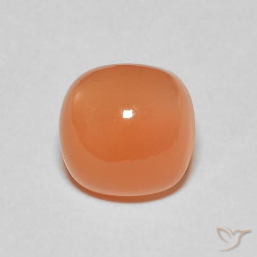 2.52ct 天然 ライトオレンジ ムーンストーン, クッション, 半透明