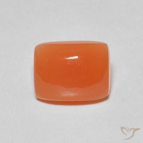 2.18ct 天然 赤みがかったオレンジ ムーンストーン, クッション, 半透明