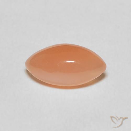 1.06ct 天然 ミディアムオレンジ ムーンストーン, マーキーズ, 半透明