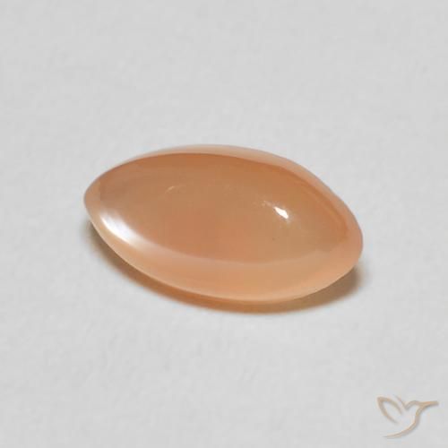 1.47カラットの天然Medium Light-Orangeムーンストーン、マーキーズ、半透明