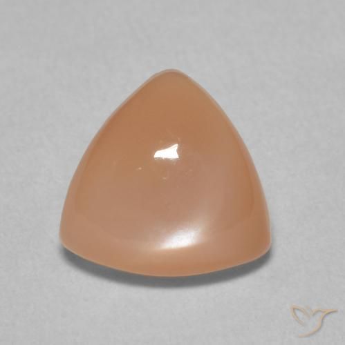 1.66ct 天然 カンタロープオレンジ ムーンストーン, トリリオン, 半透明