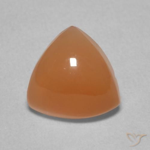 1.63ct 天然 ディープオレンジ ムーンストーン, トリリオン, 半透明
